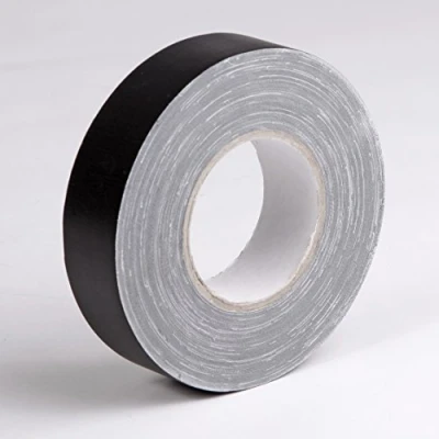 Image of Clairefontaine Ref 97038C Banded Fibre Tape (Single Roll) 38mm x 50m Size, 280 Microns Thick Suitable for Covering Nails on Canvas Boards Black