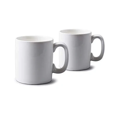 Image of WM Bartleet &amp; Sons 1750 TSET66 Set of 2 Traditional Porcelain Mug/Cup, 0.7pt/400ml White
