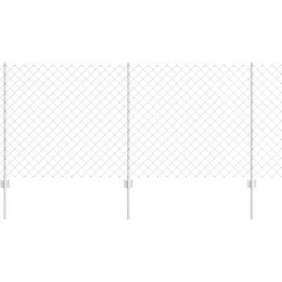 Image of vidaXL Garden Fence Set of 2 Galvanised steel 25 x 1 m Durable