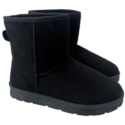 Image of sole london LADIES SLIP ON WOMENS FLAT FAUX FUR LINED WARM WINTER ANKLE SHOES BOOTS