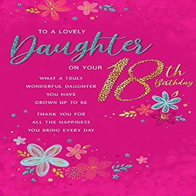 Image of Regal Publishing Modern Milestone Age Birthday Card 18th Daughter 9 x 6 inches