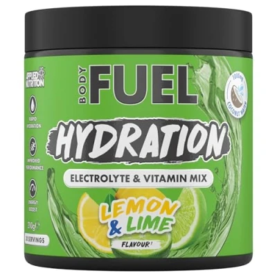 Image of BodyFuel Hydration Electrolyte &amp; Vitamin Powder Natural Energy Reduces Tiredness Optimise (210g 30 Servings)(Lemon Lime)