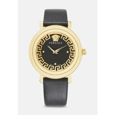 Image of Versace Women&#039;s Analogue Swiss Quartz Watch with Leather Strap VE7G00123