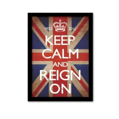 Image of Pyramid International &quot;Keep Calm and Reign On Framed Print Memorabilia, Multi Colour, 30 x 40 cm