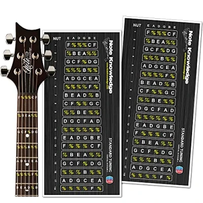Image of Learn Guitar Fretboard Note Map Decals/Stickers