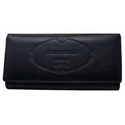 Image of Pierre Cardin Women&#039;s Wallet, Beautiful, Large, Spacious, Imitation Leather, Gift, Wallet with Coin Pocket, Faux Banknote Holder, Girl Black 2, L, Classic