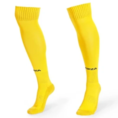 Image of FORZA Classic Football Socks [9 Colours] Knee High with Reinforced Heel &amp; Toe Available in Sizes XS XL (L/XL (UK 8 12), Yellow)