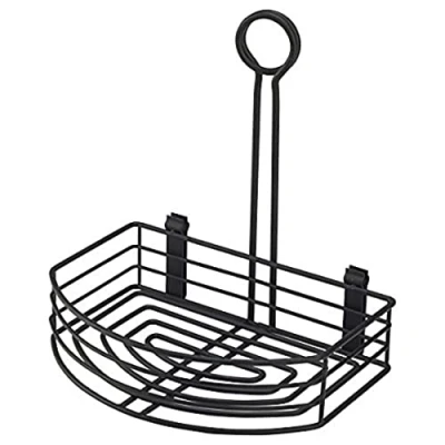 Image of Genware NEV TC86 BK Wire Table Caddy, 8.5&quot; x 6&quot; 9&quot;, Black