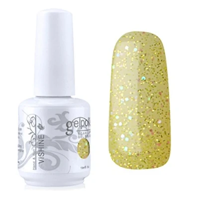 Image of Vishine Gelpolish Manicure Salon UV LED Soak Off Gel Nail Polish Varnish Color Pearl Yellow(1356)