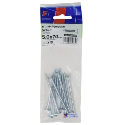 Image of Forgefix Multi Purpose Pozi Screw Csk ST Zp 5.0 x 70mm Forge (Pack of 10)