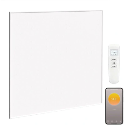 Image of HOMCOM 520W Smart Electric Heater, Wall Far Infrared Panel Radiator, White