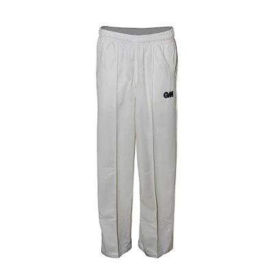 Image of Gunn &amp; Moore Unisex Maestro Cricket Trousers, White, Large To Fit Waist 35 36 EU