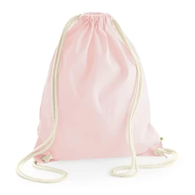 Image of Westford Mill W810 EarthAware® Organic Gymsac Pastel Pink