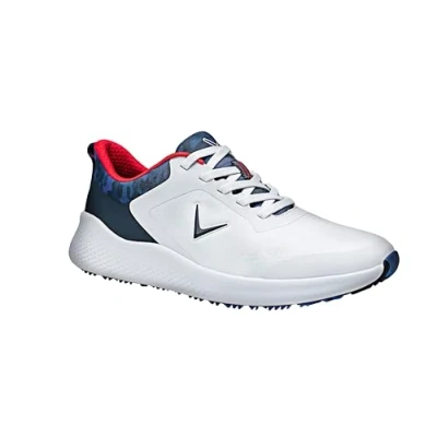 Image of Callaway Golf Men&#039;s Star Shoe, White/Navy/Red, 6.5 UK