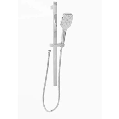 Image of MARWELL Silver Quattro 3 Jet Types with Easy Switch Interchangeable by Click, Chrome Plated, Hand and Overhead Shower Set
