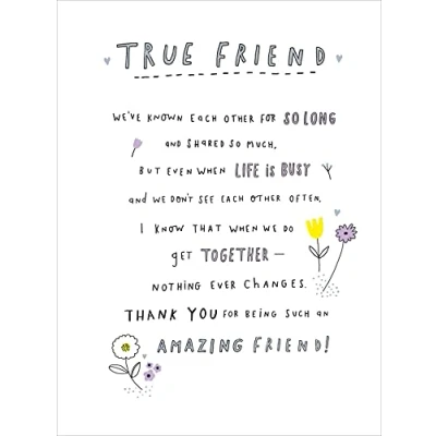 Image of Thank You For Being An Amazing Friend Greeting Card Blank Inside Any Occasion 661022