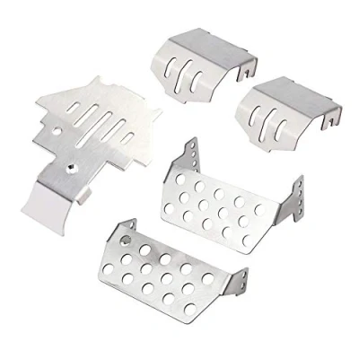 Image of INJORA Stainless Steel Chassis Armor Axle Protector Skid Plate for 1/10 RC Crawler TRX4 TRX 4 Upgrade Part