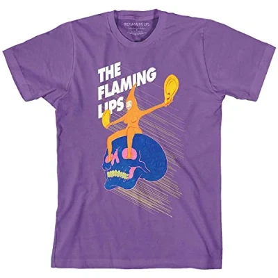 Image of The Flaming Lips Skull Rider Official Tee T Shirt Mens Unisex (Large) Purple
