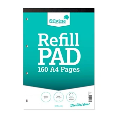 Image of Silvine A4 Refill Pad 5mm Grey Dot Grid (160 Pages) Single
