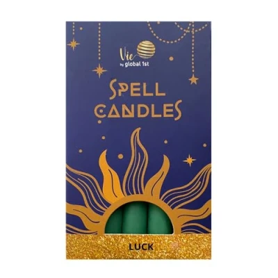 Image of VIE Spell Candles, Handmade &amp; Unscented, Pack of 5, Luck
