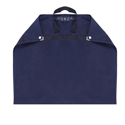 Image of Hoesh UK Breathable Foldable Bag Travel Suit Carrier Garment Cover Clothes Protector (Navy, 24&quot;x 54&quot;)