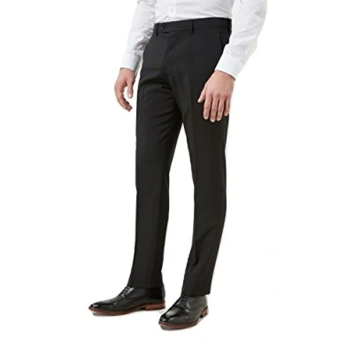 Image of Smart Classic Men&#039;s Trousers SF (28R [28W / 31L], Black) …