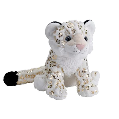 Image of Wild Republic Snow Leopard, Foilkins, Stuffed Animal, 12 inches, Gift for Kids, Plush Toy, Fill is Spun Recycled Water Bottles