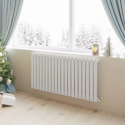 Image of Horizontal Radiator Oval Column Designer Central Heating Rad 600x1180mm Single White