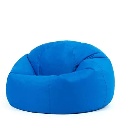 Image of Bean Bag Bazaar Classic Chair, Blue, Large Indoor Outdoor Bags for Adults, Water Resistant Lounge or Garden Beanbag, Adult Gaming Chairs with Filling Included