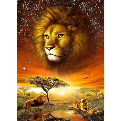 Image of Puzzles for Adults 1500 Piece,Wooden Puzzles,Iion Puzzle,Family Decoration (G5, piece)