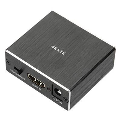 Image of PUSOKEI 4K HDMI Audio Extractor, to with 3.5mm Analog Output and SPDIF Output, support 3D video format, Converter Adapter Splitter