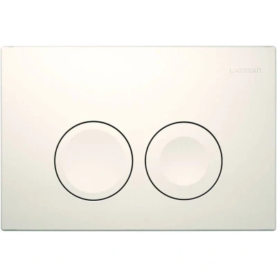 Image of Delta25 Flush Plate for Dual White Alpine Geberit