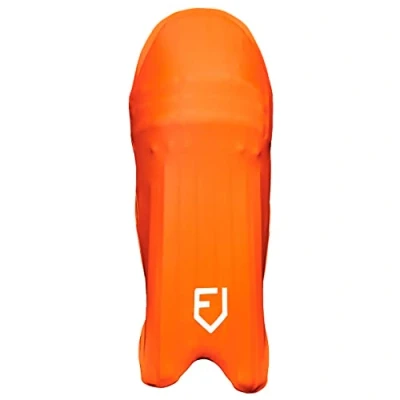 Image of FORTRESS Cricket Pad Covers 9 Colours Batting Pads Wicket Keeper (Wicket Pads, Orange)