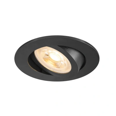 Image of SLV Recessed ceiling lamp New Tria, black, aluminium, Ø 8.2 cm