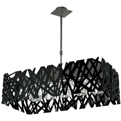 Image of Tokio Rectangular Telescopic 10 Light G9 Polished Chrome/Black