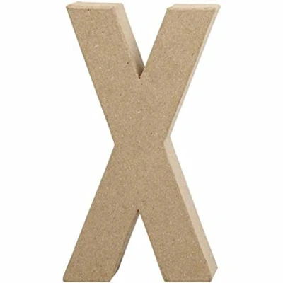 Image of Create Crafts 26623 Creativ 20.5 cm 1 Piece Papier Mache Letter x, Beige