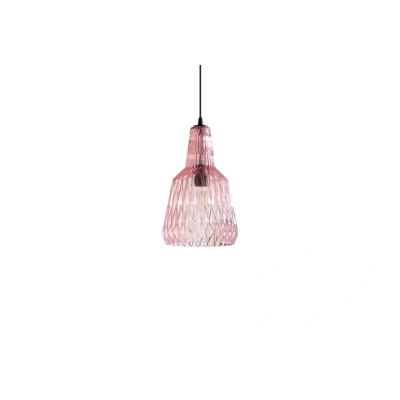 Image of Lindby pendant light Belarion, pink, 1 bulb, glass, Ø 23 cm