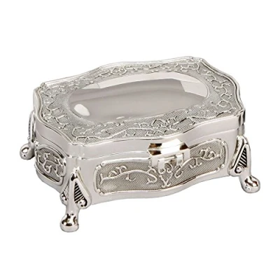 Image of Sophia JTB100PB Silver Plated Trinket Box