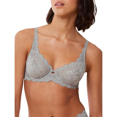 Image of Triumph Womens Amourette W High Apex Bra Grey Polyamide Size 34E