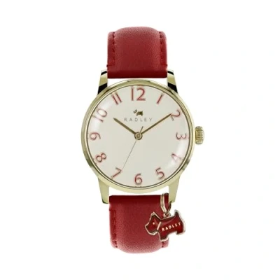 Image of RADLEY Ladies Red Leather Strap Watch RY2250