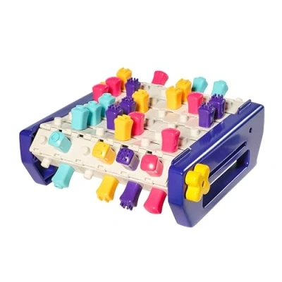 Image of TOMY 5 Trax Move Five in a row Game of Strategy, Memory, and Luck 2 to 4 Player Family Board Games for Adults Kids Ages 6+ Years