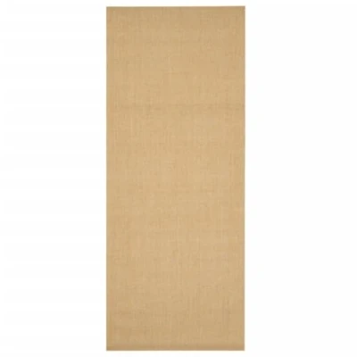 Image of vidaXL Natural Sisal Rug 80x200 cm Brown Indoor Carpet with Anti Slip Backing, Easy Maintenance Area Mat for Home
