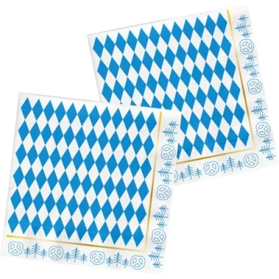 Image of Folat 66071 Napkins October Beer Festival 33 x cm Pack of 20 Blue