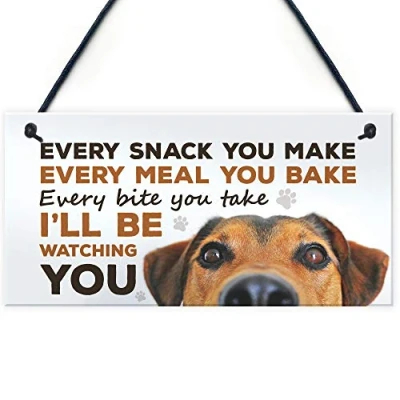 Image of RED OCEAN Dog Signs For Home Funny Lover Gift House Kitchen Sign Animal Gifts