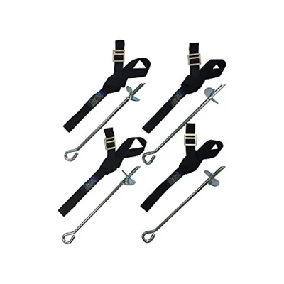 Image of Zero Gravity Trampoline Tie Down Ground Anchor Fixing Kit, Heavy Duty, Strong and Galvanised (Stake)