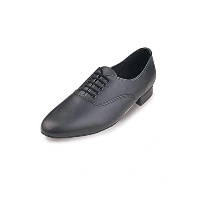 Image of Roch Valley Men&#039;s Oxford Leather Ballroom Shoes LBM Black 11L UK / 46 EU