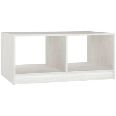Image of vidaXL Coffee Table White 75x50x33.5 cm Solid Pinewood