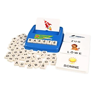 Image of BOHS German Literacy Wiz Fun Game 120 Words 60 Flash Cards Preschool Language Learning Educational Toys