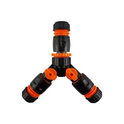 Image of E BEST OFFER 3 WAY GARDEN HOSE SPLITTER JOINER, HOZELOCK COMPATIBLE, SHUT OFF VALVE ON OUTLET