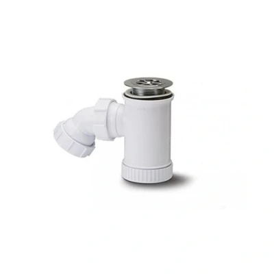Image of Polypipe Shower Trap With 70mm Chrome Grid 50mm Seal White 40mm Pst4